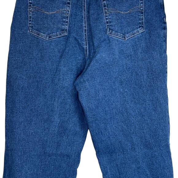 Gloria Vanderbilt Stretch Jeans Women’s 16 Medium Blue Denim High Rise Tapered - Picture 5 of 13